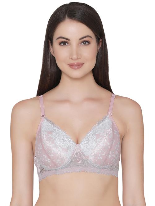 floral laced t-shirt bra - 16549970 - Very Small Image - 1