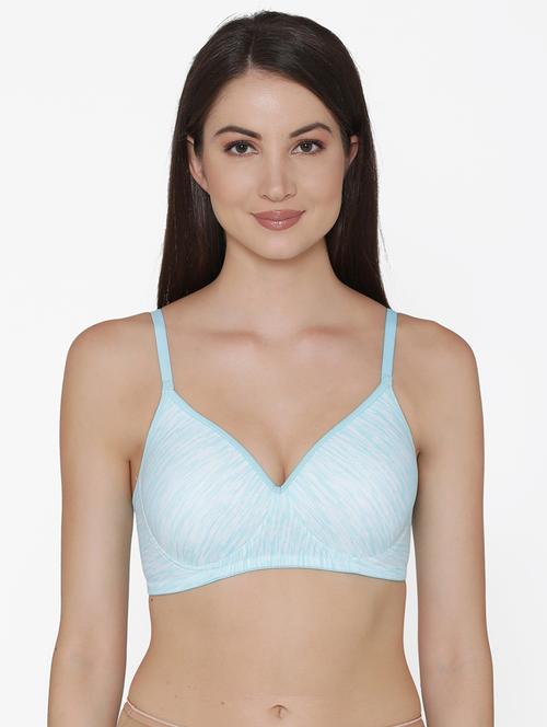 blue printed t-shirt bra - 16549985 - Very Small Image - 1