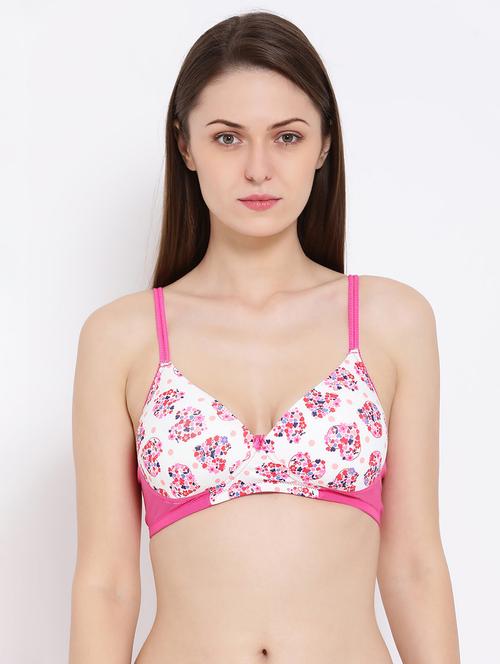 white printed t-shirt bra - 16549989 - Very Small Image - 1