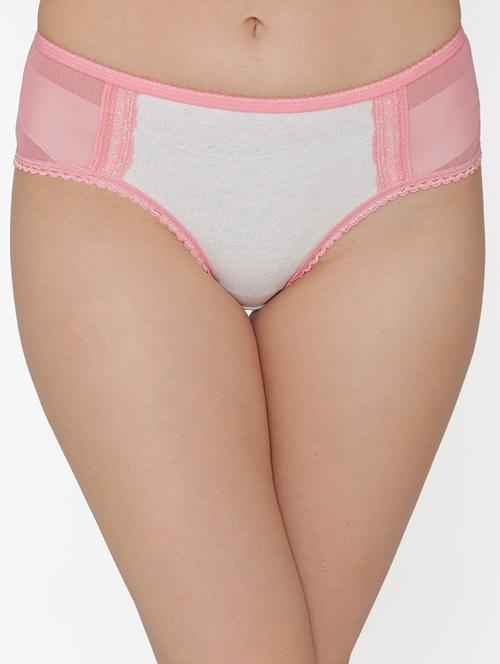 lace detail mesh panel hipster panty - 16550027 - Very Small Image - 1