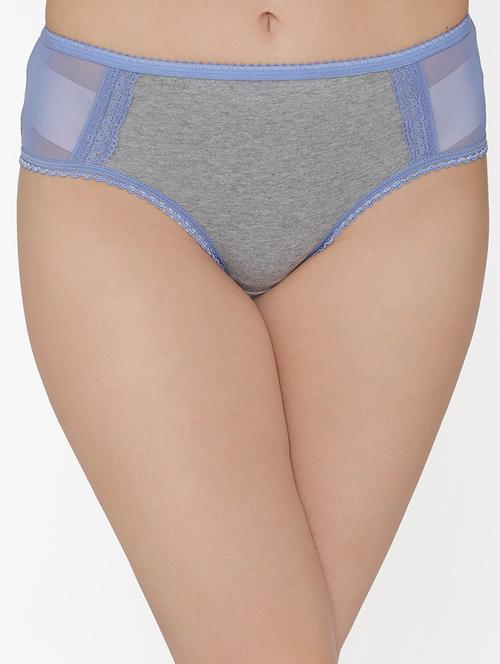 lace detail mesh panel hipster panty - 16550028 - Very Small Image - 1