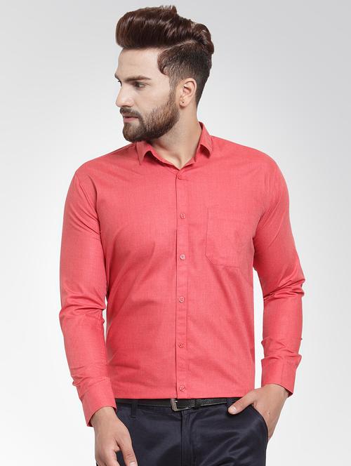 red solid formal shirt - 16550332 - Very Small Image - 1