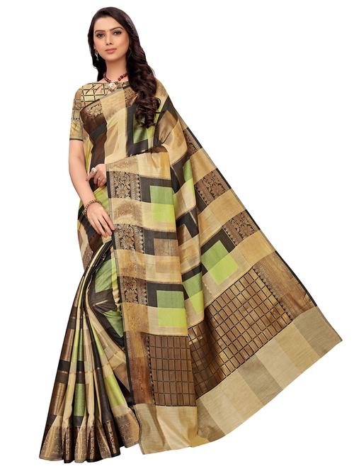 geometrical woven saree with blouse - 16550459 - Very Small Image - 1