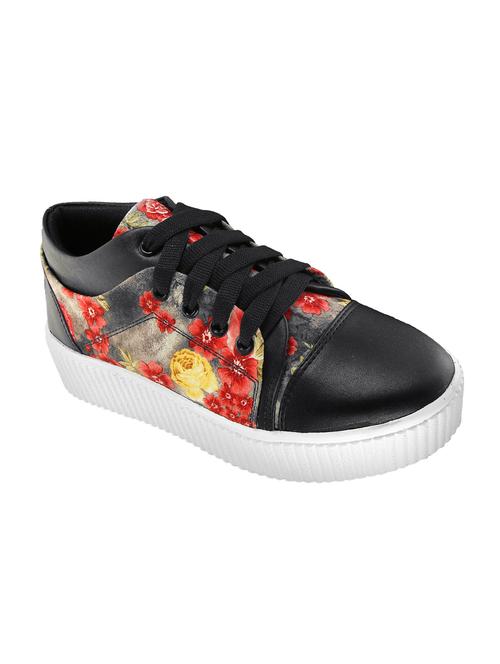 longwalk black leatherette lace-up sneakers - 16550725 - Very Small Image - 1
