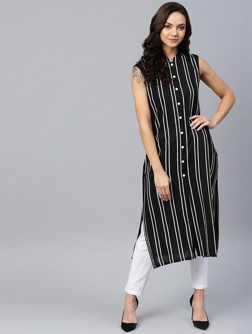 stripes straight kurta - 16550963 - Very Small Image - 1