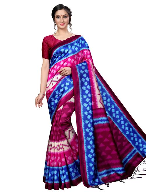 ikat mysore silk saree with blouse - 16551112 - Very Small Image - 1