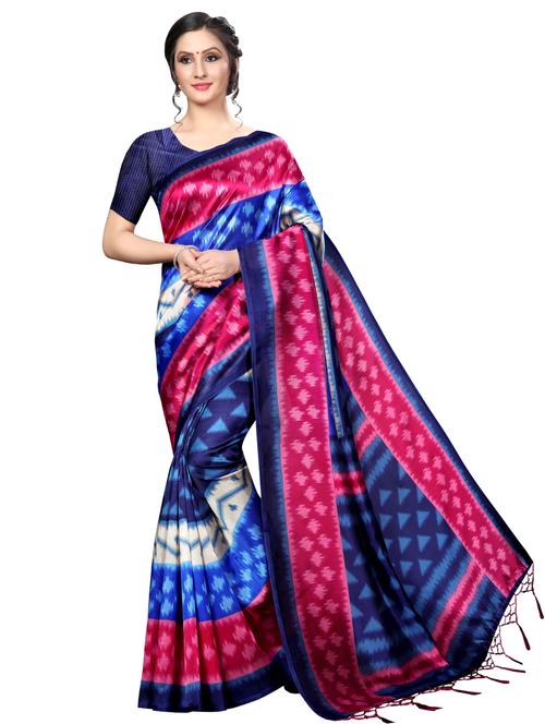 ikat mysore silk saree with blouse - 16551113 - Very Small Image - 1