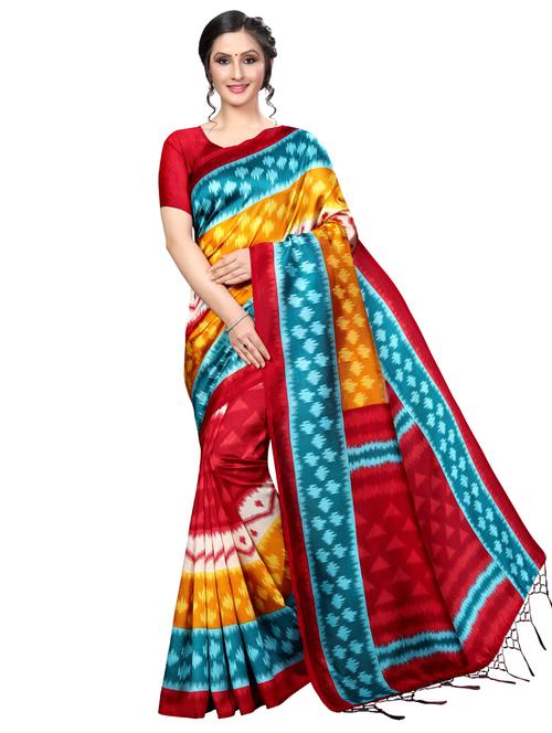 turquoise art silk mysore saree with blouse - 16551114 - Very Small Image - 1