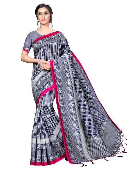 conversational mysore silk saree with blouse - 16551120 - Very Small Image - 1