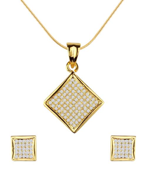 gold brass pendants and earring - 16552465 - Very Small Image - 1