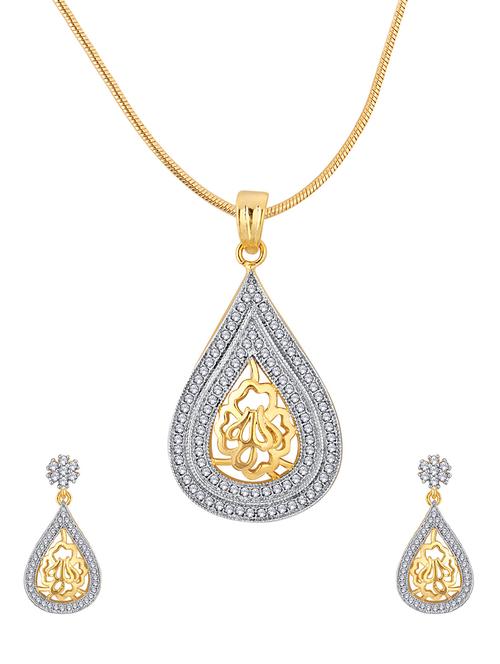gold brass pendants and earring - 16552469 - Very Small Image - 1