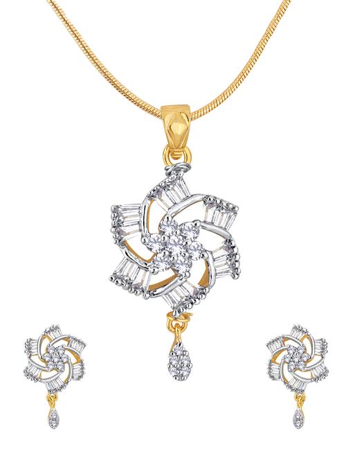gold brass pendants and earring - 16552486 - Very Small Image - 1