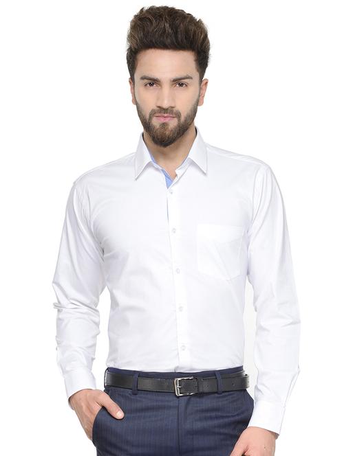white solid formal shirt - 16552749 - Very Small Image - 1