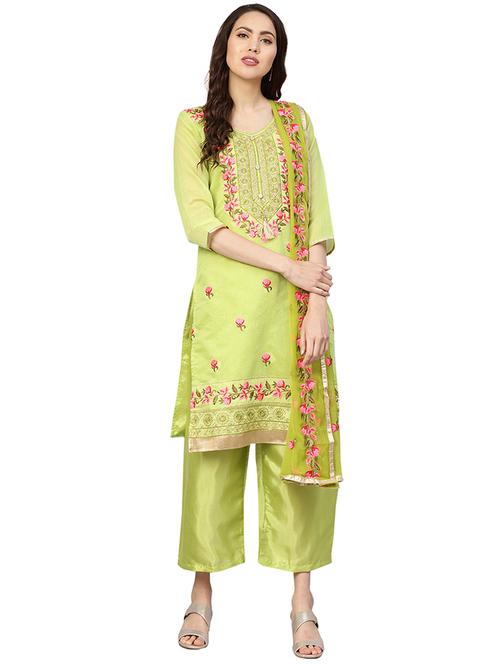 embroidered unstitched suit - 16553419 - Very Small Image - 1