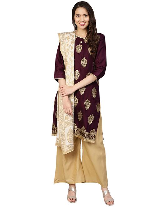 embroidered unstitched suit - 16553422 - Very Small Image - 1