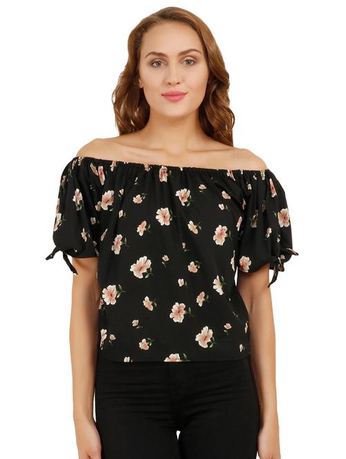 off shoulder floral top - 16553496 - Very Small Image - 1