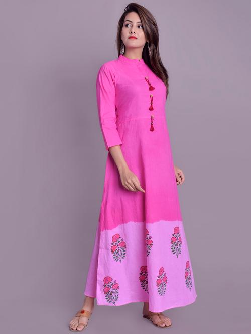 floral a-line kurta - 16553667 - Very Small Image - 1