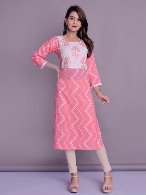 chevron straight kurta - 16553672 - Very Small Image - 1
