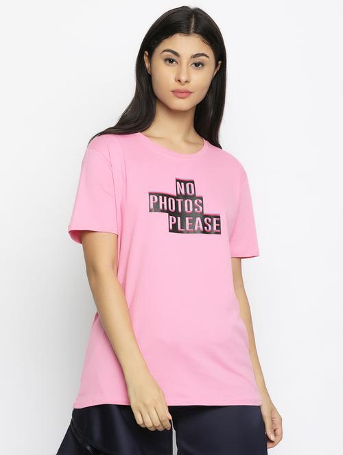 quirky text round neck tee - 16553781 - Very Small Image - 1
