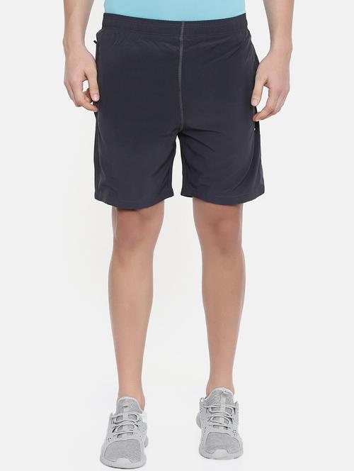 grey solid shorts - 16553800 - Very Small Image - 1