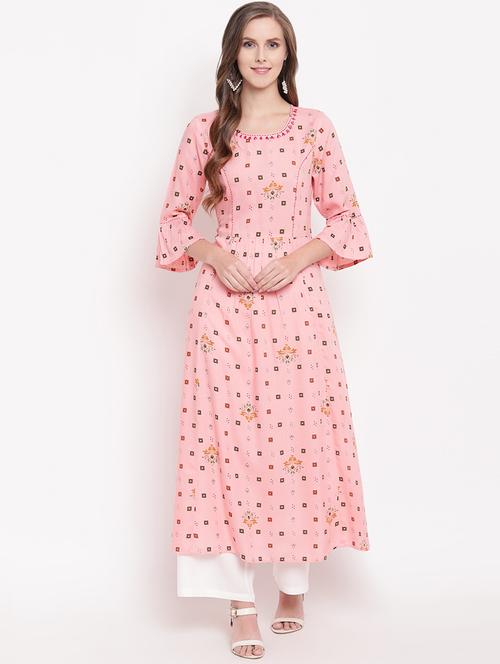 geometric print a-line kurta - 16553815 - Very Small Image - 1