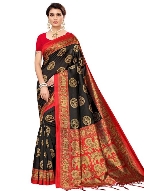 self-design woven saree with blouse - 16553997 - Very Small Image - 1