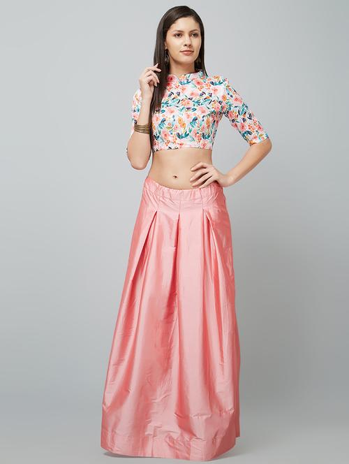 floral flared lehenga - 16554773 - Very Small Image - 1