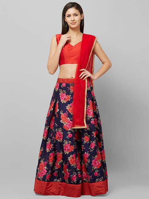 floral flared lehenga - 16554784 - Very Small Image - 1