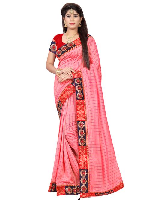 solid woven saree with blouse - 16555330 - Very Small Image - 1
