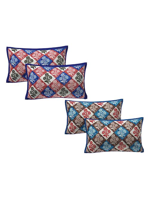 cotton multicolor pillow covers 2 sets (4 pieces) - 16556232 - Very Small Image - 1