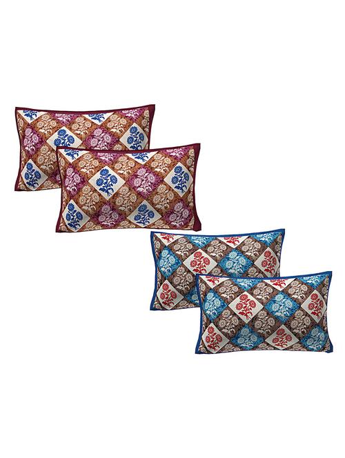 cotton multicolor pillow covers 2 sets (4 pieces) - 16556233 - Very Small Image - 1
