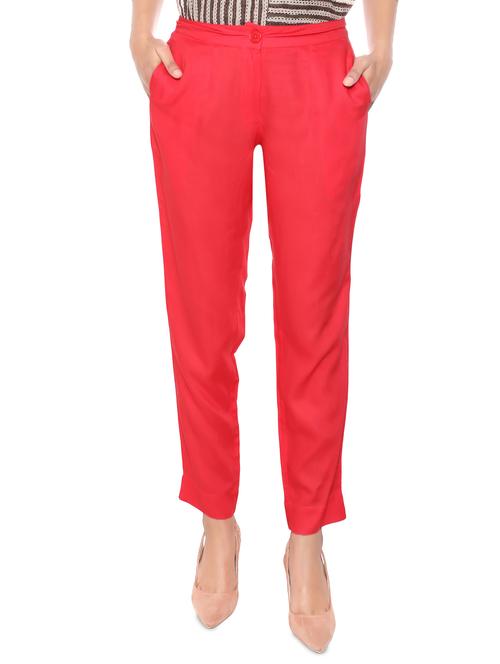 high rise flat front trousers trouser - 16558070 - Very Small Image - 1