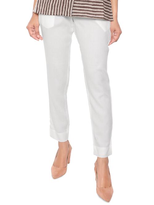 high rise flat front trousers trouser - 16558072 - Very Small Image - 1