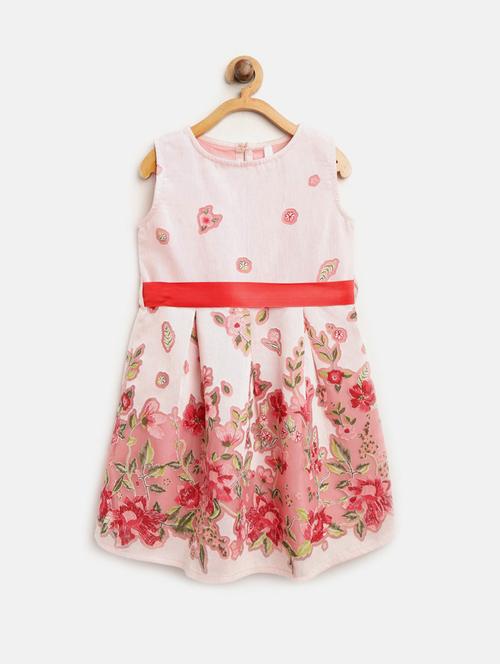 pink polyester frock - 16558341 - Very Small Image - 1
