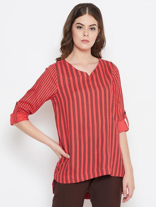 roll up sleeved asymmetric top - 16559412 - Very Small Image - 1