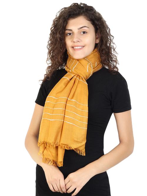 yellow viscose stole - 16560657 - Very Small Image - 1