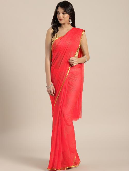 floral bordered saree with blouse - 16561528 - Very Small Image - 1