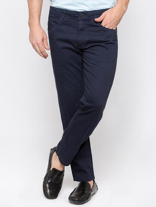 blue solid chinos - 16562918 - Very Small Image - 1