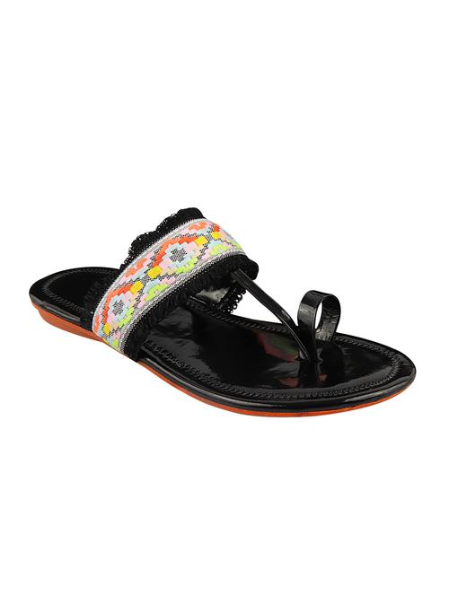 do bhai black one toe sandals - 16563252 - Very Small Image - 1