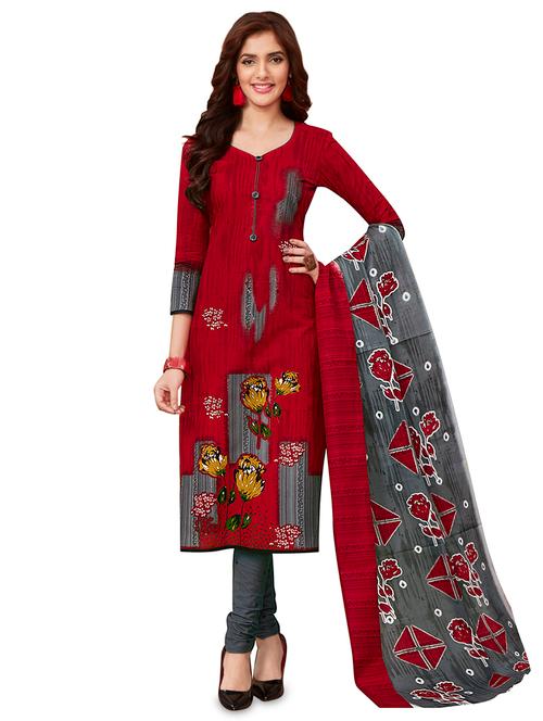 printed unstitched suit - 16563874 - Very Small Image - 1