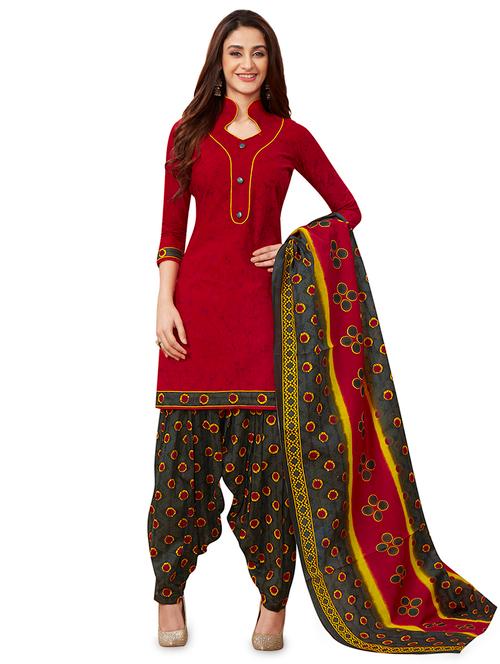printed unstitched suit - 16563900 - Very Small Image - 1