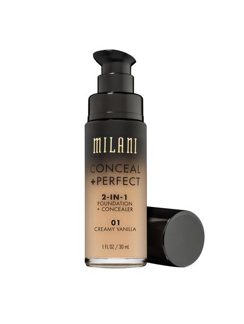 milani mpcf - conceal + perfect 2-in-1 foundation + concealer creamy vanilla - 16564442 - Very Small Image - 1
