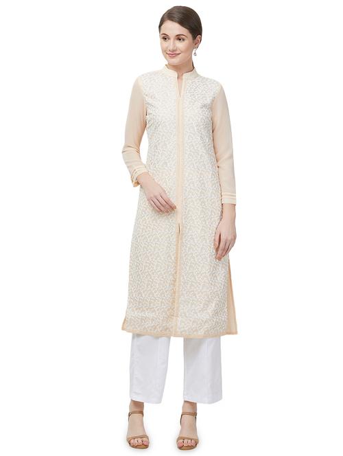 embroidered straight kurta - 16565207 - Very Small Image - 1
