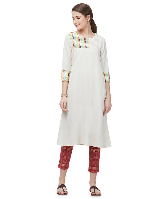 embroidered straight kurta - 16565217 - Very Small Image - 1