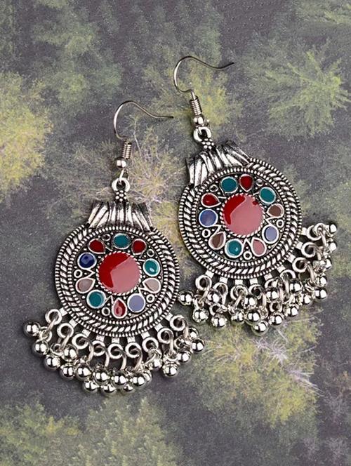 red metal drop earring - 16565265 - Very Small Image - 1