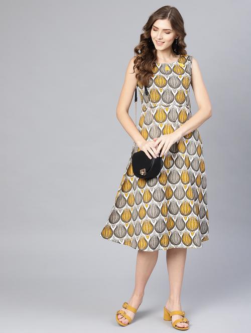 round neck quirky a-line dress - 16565707 - Very Small Image - 1