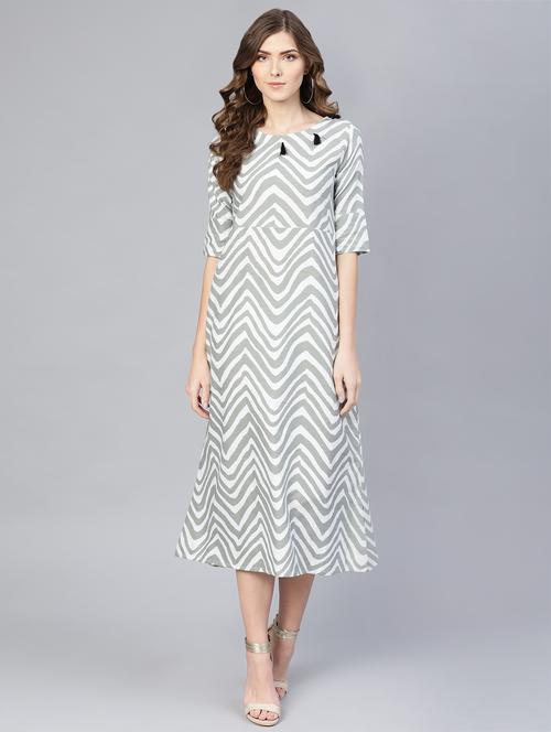 tassel embellished a-line dress - 16565717 - Very Small Image - 1