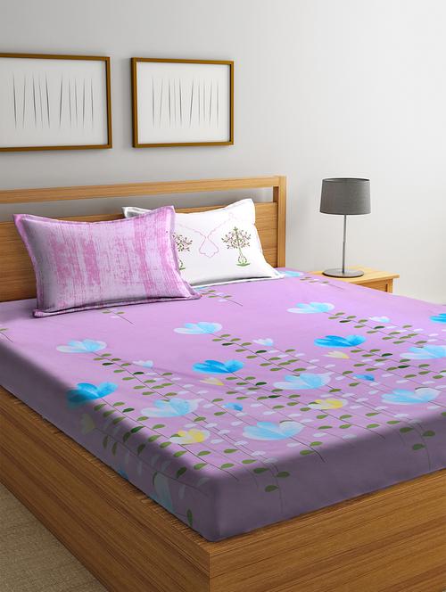 printed double bedsheet with 2 pillow covers - 16566342 - Very Small Image - 1