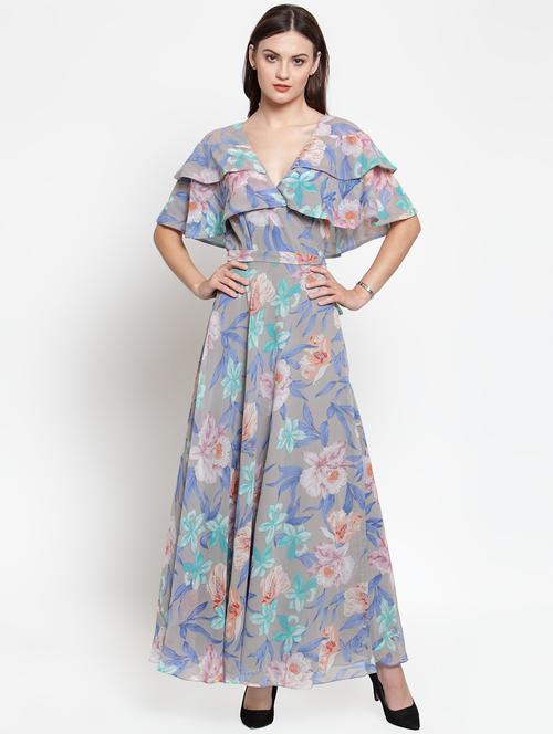 layered floral maxi dress - 16566355 - Very Small Image - 1
