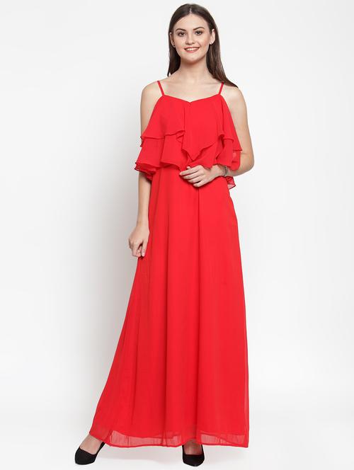 ruffle detail layered maxi dress - 16566356 - Very Small Image - 1